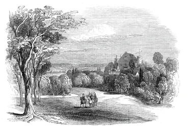 Schloss Rosenau k. Coburga - z rysunku Jego Królewskiej Wysokości Księcia Alberta, 1845.