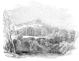Pałac Letni w Wirtemburgii - z rysunku Jego Królewskiej Wysokości Księcia Alberta, 1845.