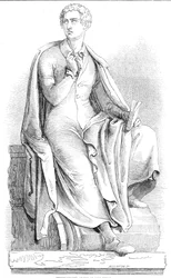 Posąg Lorda Byrona Thorwaldsena, 1845.