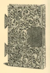 Srebrna złocona okładka książki, 1881.