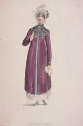 Kobieta w chodzącej sukience, c1810