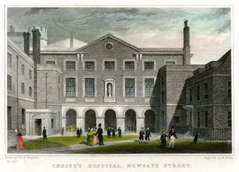 Christs Hospital School, Newgate Street, City of London, 1831.