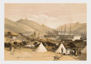 „Balaklava, patrząc w stronę morza”, 1855.