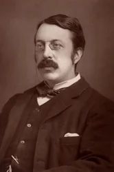 „Charles Villiers Stanford (1852-1924) irlandzki kompozytor i pedagog muzyczny, urodzony w Dublinie. (typ Woodbury)