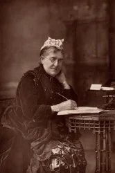 „Elizabeth Lynn Linton (1822-1898) angielska pisarka, pisarka, dziennikarka i orędowniczka praw kobiet. (typ Woodbury)