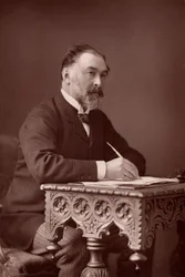 „Frederick Harrison (1831-1923) Angielski prawnik i filozof pozytywistyczny. (typ Woodbury)