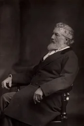 „Frederick lub Frederic, Lord Leighton (1830-1896) Angielski malarz i rzeźbiarz urodzony w Scarborough w Yorkshire. Prezes Akademii Królewskiej 1878-1896. (typ Woodbury)