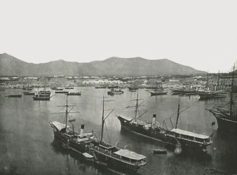 Widok ogólny portu, Palermo, Sycylia, Włochy, 1895.