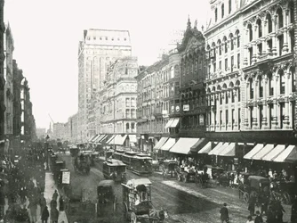 State Street, Chicago, USA, 1895.