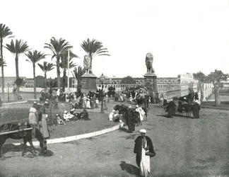 Most Kasr-el-nil, Kair, Egipt, 1895.