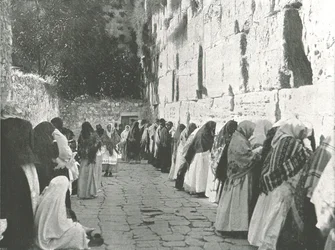Ściana Płaczu, Jerozolima, Palestyna, 1895.