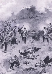 Szturm na Redan, ilustracja z brytyjskich bitew lądowych i morskich, 1915