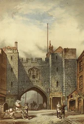 Brama Św. Jana, Clerkenwell (chromolitho)