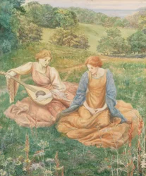Lutenista (akwarela)