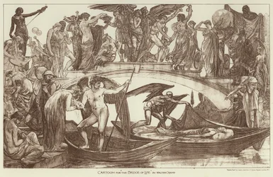 Karykatura do „Mostu życia” (grawerowanie)