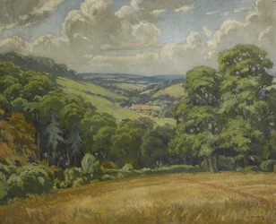 Scena z Devonu, w pobliżu Widdecombe Moor, około 1949