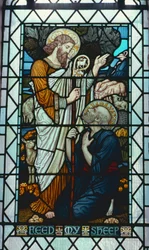 "Feed My Sheep" de Walter Crane (1845-1915)polonês