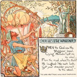 Hercules and the Waggoner, ilustracja z „Baby