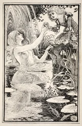 Jestem tu, najdroższy maluchu - jestem twoją własną matką chrzestną", powiedziała Nix-lady, ilustracja z "Mrs Burton Harrison