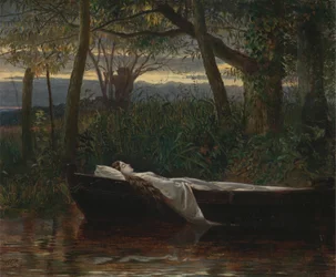 Lady of Shalott [1862, Royal Academy of Arts, Londyn, katalog wystawy]