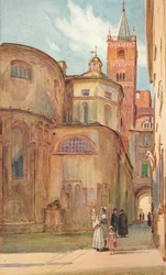 Kościół romański w Albenga, ok. 1910, 1912 r.