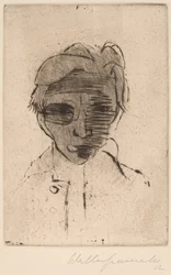 Ponura twarz, Autoportret Ciemna twarz, Autoportret, 1922.