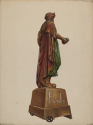 Rysunek sklepu z cygarami, c. 1937.