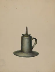 Lampa naftowa cynowa, ok. 1900 r. 1938.