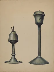 Dwie lampy naftowe, ok. godz. 1938.