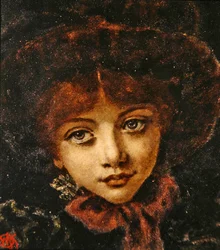 Portret Alice Knewstub, córki artysty (akwarela na papierze)