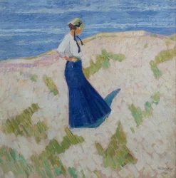 Bernhardine Bornemann na plaży w Heist. 1910