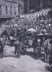 Diamentowy Jubileusz: Święto Dziękczynienia w katedrze św. Pawła, ilustracja z Cassells History of England, 1900