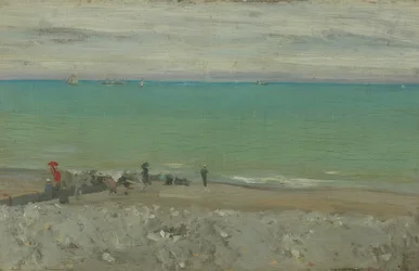 La Plage, Dieppe, ok. 1885 (olej na desce)