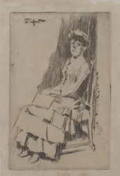 Portret Agnes Oldfield, c.1887 (akwaforta)