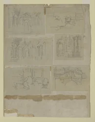 Kilka badań (ołówek na papierze)