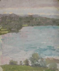 krajobraz nad jeziorem