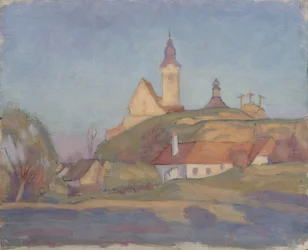 Krajobraz z Kościołem