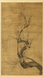 Prunus w świetle księżyca, XIII wiek.
