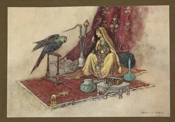 Płyta 21: „Która księżniczka włożyła tylko jeden rubin we włosy?” z Folk-Tales of Bengal ... Z 32 kolorowymi ilustracjami Warwicka Goble (Edition de luxe.)
