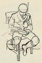 Chłopiec czytający, ok. 1900