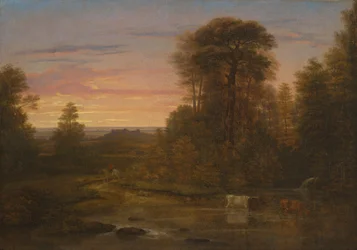 Pejzaż po zachodzie słońca, ok. 1819 (olej na płótnie)