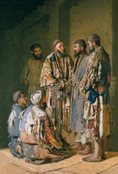 Dyskusja polityczna w denniu opium