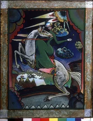 Amazonka w Górze.; Praca Wassily Kandinsky (lub Wassily Kandinski lub Kandinskij