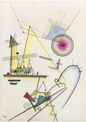 „Ame delikatna” (Delikatna dusza) Peinture de Vassily Kandinsky (ou Wassily Kandinski ou Kandinskij