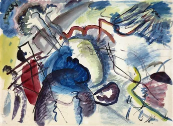 „Esquisse pour peinture a bordure blanche” (Szkic do malowania z białą obwódką) (Projekt do malowania z białą obwódką) Obraz Wassily