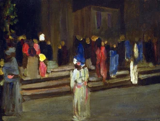 ""Le parc de saint Cloud, entree"" (Park Saint-Cloud, wejście) Obraz Wassily Kandinsky (lub Wassily Kandinski lub Kandinskij