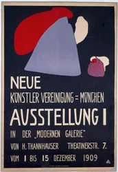 Plakat für die erste Ausstellung der Neuen Künstlervereinigung München