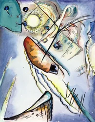 „Bez tytułu”” Akwarela Wasilija Kandinsky