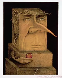 Adam (ołówek i kredka na papierze) (para 155035)