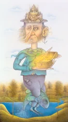 Neptun (ołówek i kredka na papierze) (para 155032)
